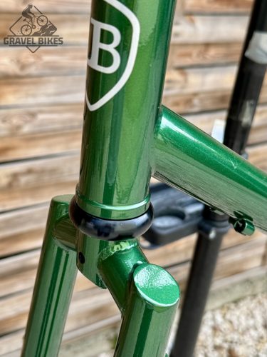 JB-SB6 2x húzott CroMoly gravel full acélváz, ED bevonat - fényes zöld