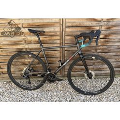   SB4 gravel kerékpár, acélváz, karbon villa, Shimano GRX 2x11s - 53 cm (fényes kaméleon)