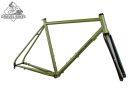 JB-SB4 2x húzott CroMoly gravel acélváz, ED bevonat - matt olíva zöld