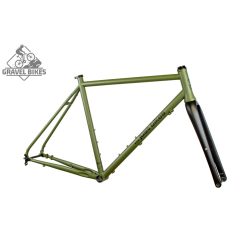   JB-SB 2x húzott CroMoly gravel acélváz, ED bevonat - matt zöld