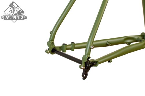 JB-SB4 2x húzott CroMoly gravel acélváz, ED bevonat - matt olíva zöld