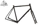 JB-SB2 2x húzott CroMoly gravel full acélváz - fényes fekete -PM fék