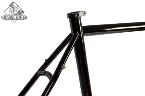 JB-SB2 2x húzott CroMoly gravel full acélváz - fényes fekete -PM fék