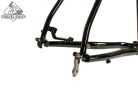JB-SB2 2x húzott CroMoly gravel full acélváz - fényes fekete -PM fék