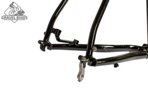 JB-SB2 2x húzott CroMoly gravel full acélváz - fényes fekete -PM fék