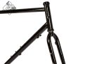 JB-SB2 2x húzott CroMoly gravel full acélváz - fényes fekete -PM fék