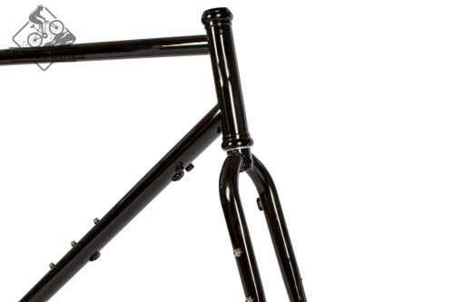 JB-SB2 2x húzott CroMoly gravel full acélváz - fényes fekete -PM fék