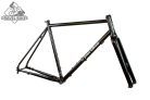 JB-SB 2x húzott CroMoly gravel acélváz, ED bevonat - fekete fényes