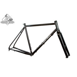   JB-SB 2x húzott CroMoly gravel acélváz, ED bevonat - fekete fényes