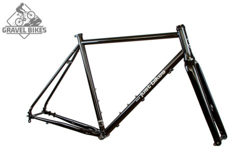 JB-SB 2x húzott CroMoly gravel acélváz, ED bevonat - fekete fényes
