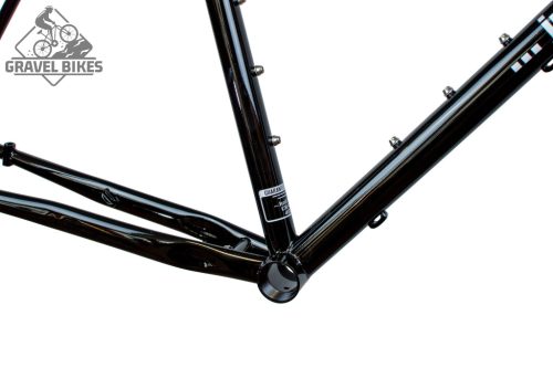 JB-SB4 2x húzott CroMoly gravel acélváz, ED bevonat - fekete fényes