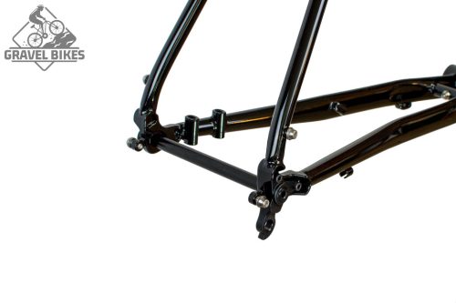 JB-SB4 2x húzott CroMoly gravel acélváz, ED bevonat - fekete fényes