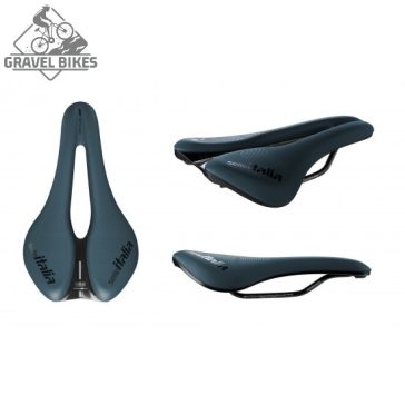   Selle Italia nyereg NOVUS BOOST EVO GRAVEL TM SUPERFLOW L3 145 mm méret, TM mangán ötvözet pálca, KÉK