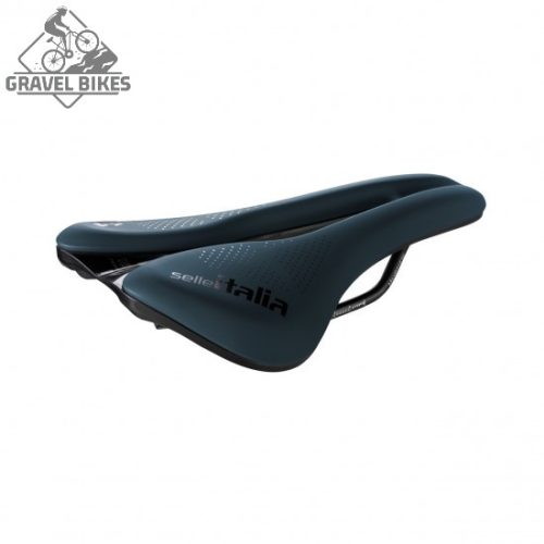 Selle Italia nyereg NOVUS BOOST EVO GRAVEL TM SUPERFLOW L3 145 mm méret, TM mangán ötvözet pálca, KÉK