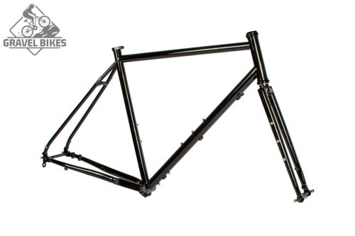 JB-SB6 2x húzott CroMoly gravel full acélváz, ED bevonat - fényes fekete
