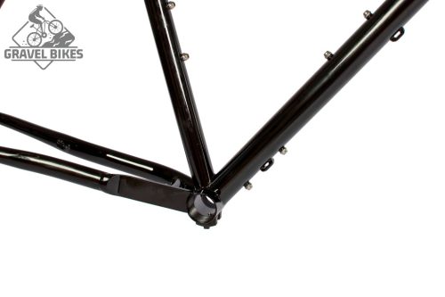 JB-SB6 2x húzott CroMoly gravel full acélváz, ED bevonat - fényes fekete
